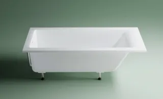 Ванна из искусственного камня Astra-Form Нейт 01010033+08010053 170x80 см с щелевым переливом донный клапан белый глянец